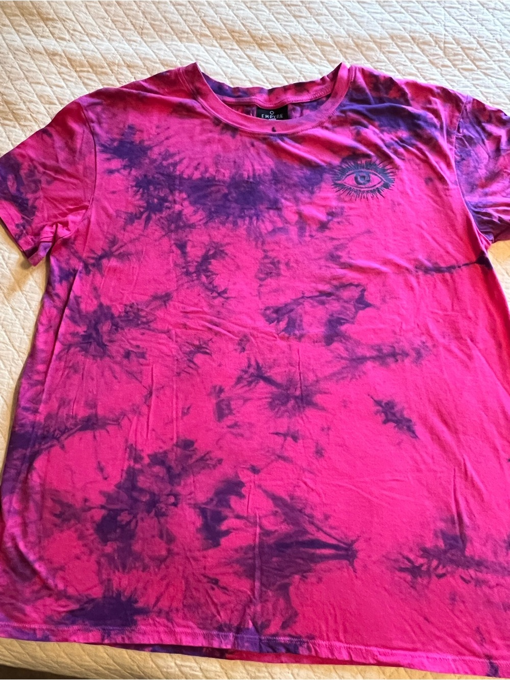 Empyre Pink and Purple Tie-Dye Short Sleeve Tee